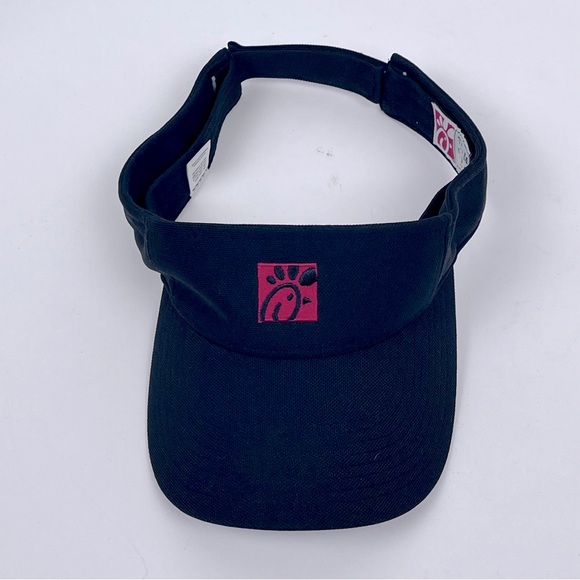 Chick-fil-a Oobe Team Style Black Embroidered Logo Visor One Size; Uniform, Work - Picture 1 of 9